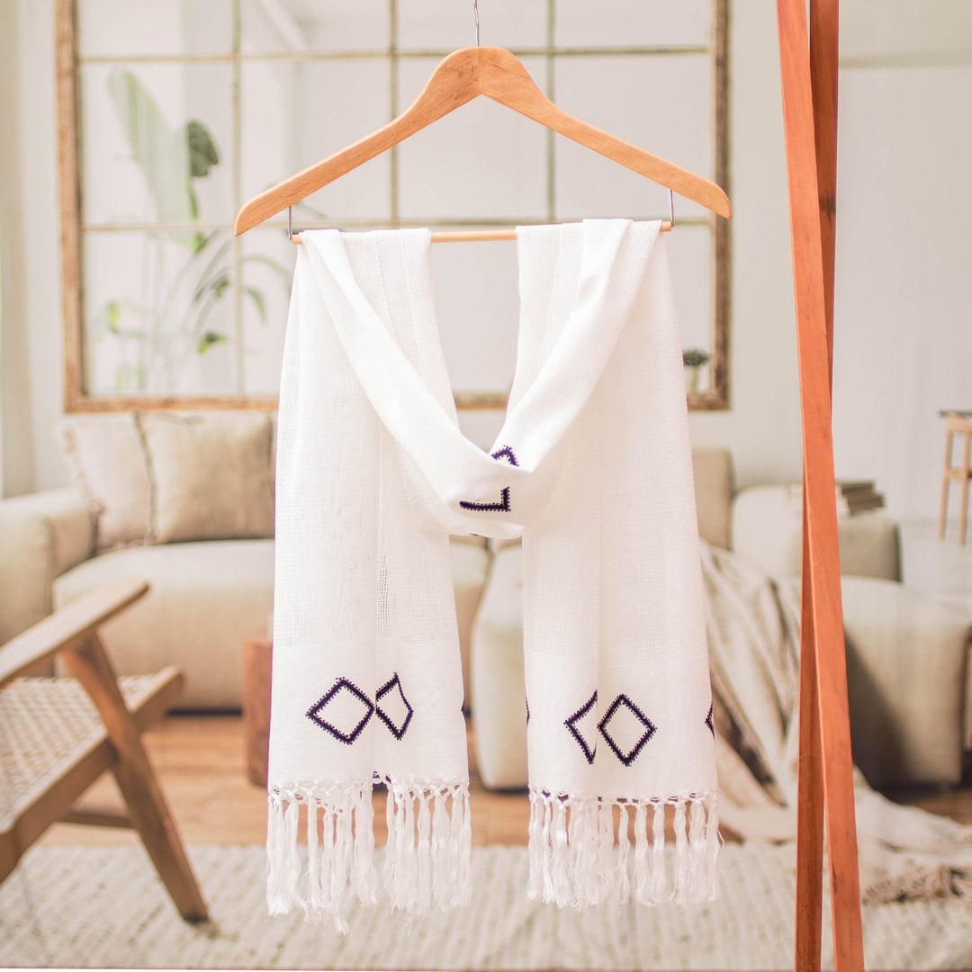 White Geometric Charm