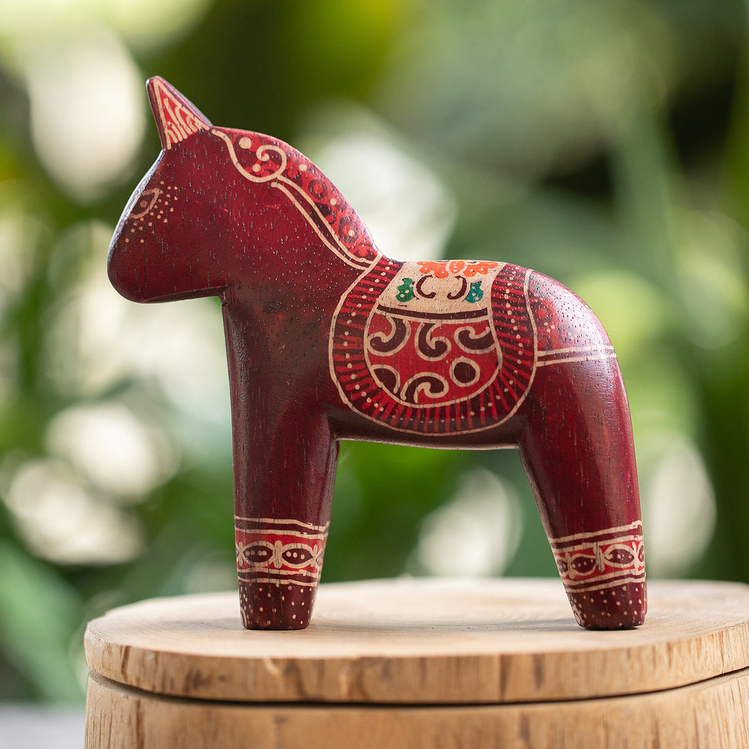 Crimson Dala Horse