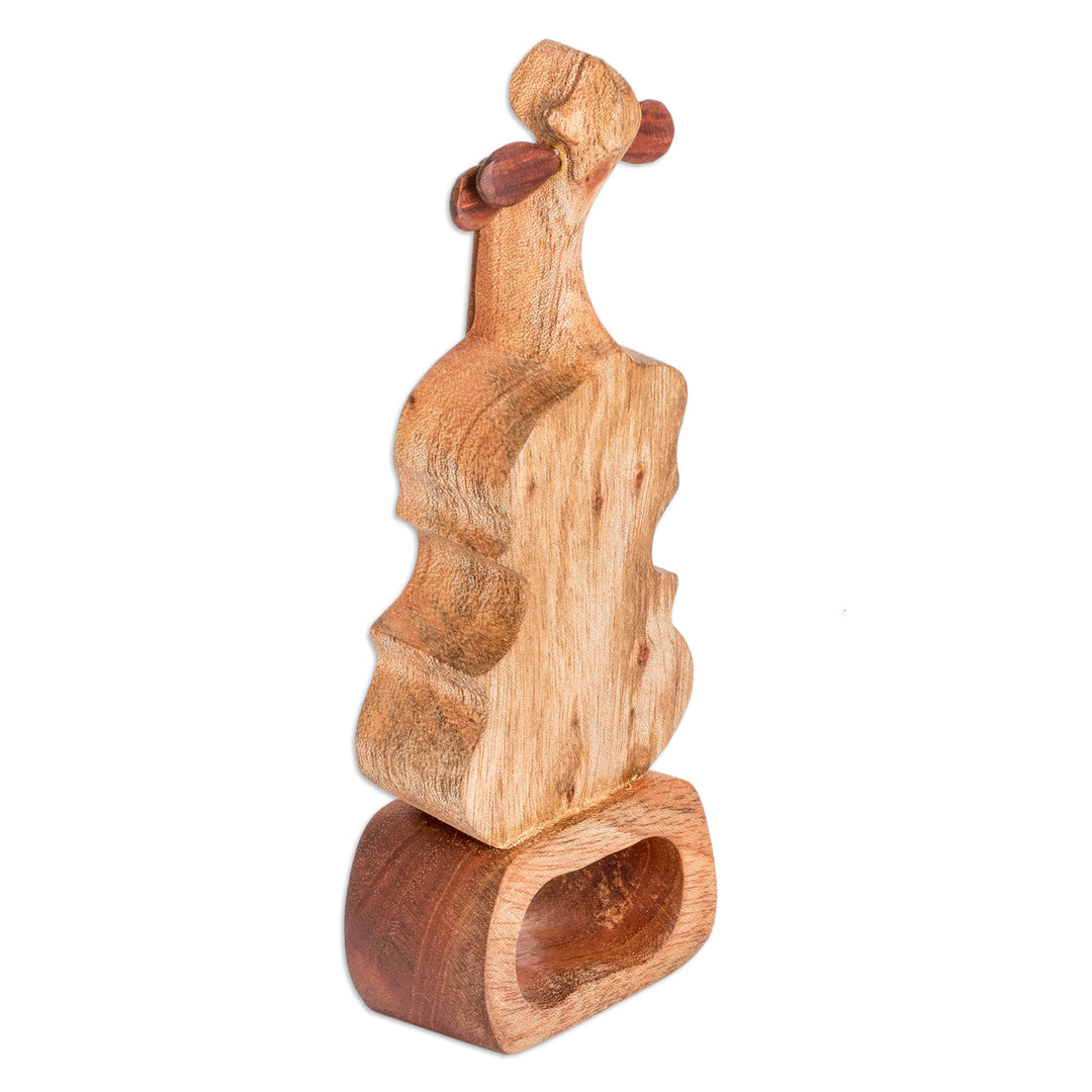 Violin Home Accent Carved from Sustainable Mahogany Wood - Sweet Sound