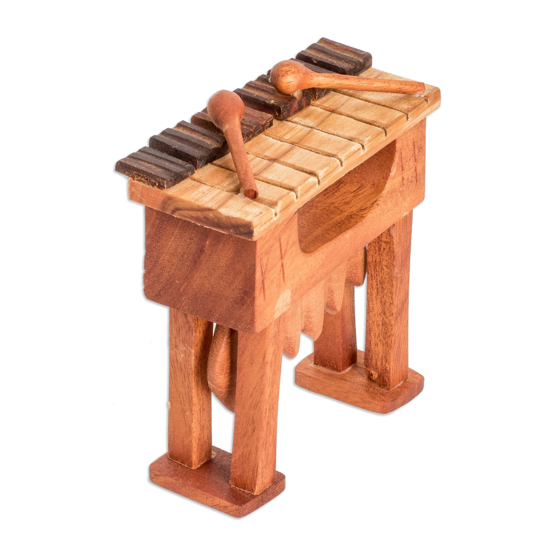 Hand-Carved Eco-Friendly Mahogany Wood Marimba Home Accent - Tropical Rythm