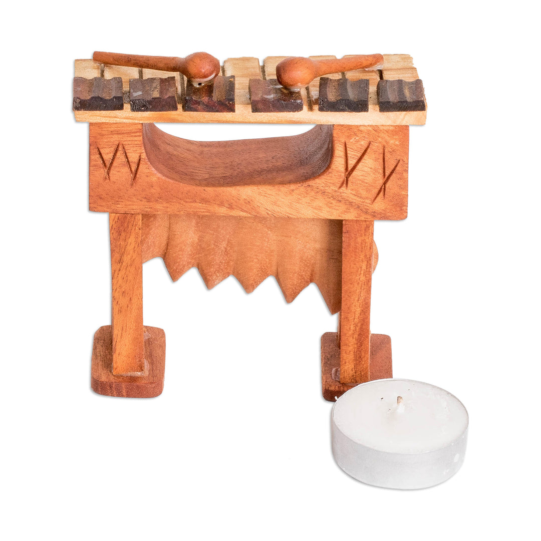 Hand-Carved Eco-Friendly Mahogany Wood Marimba Home Accent - Tropical Rythm