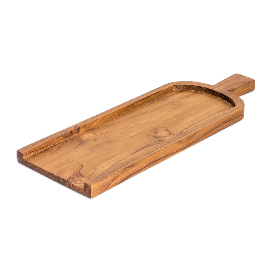 Hand-Carved Eco-Friendly Teak Tequila Glasses Serving Tray - Fun with Friends