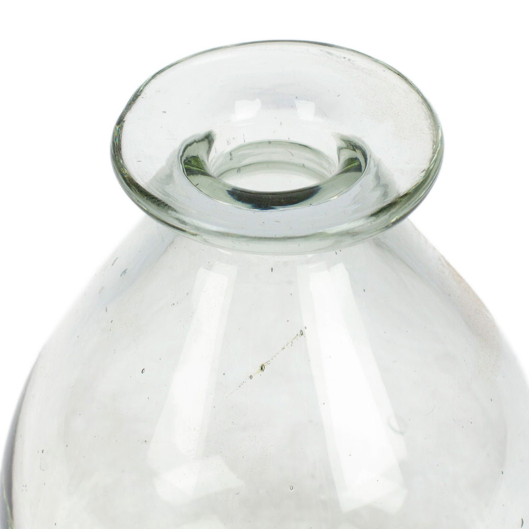 Drop-Shaped 6 oz. Clear Recycled Glass Incense Diffuser - Aromatic Dew