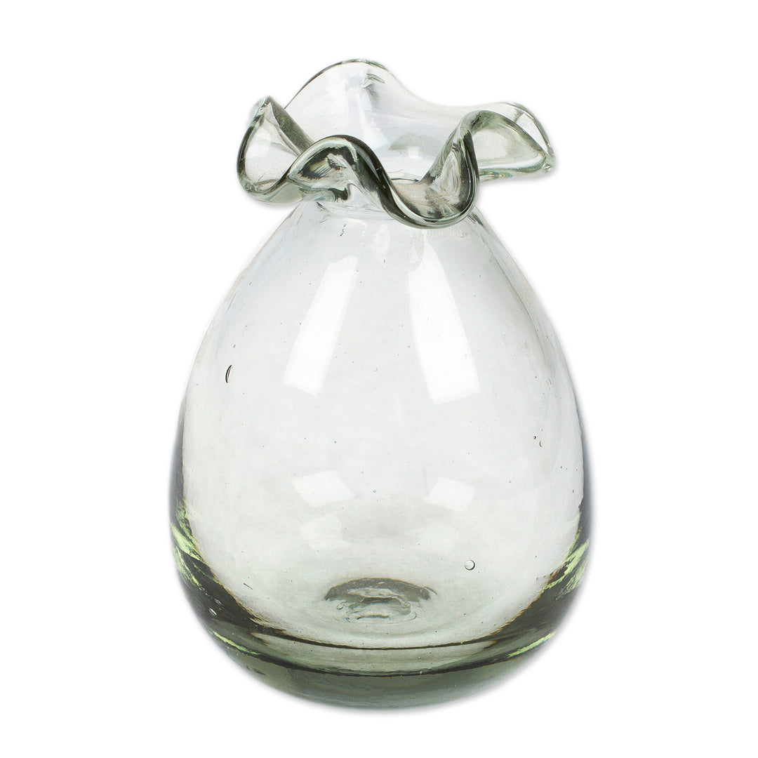 Handblown Wavy Drop-Shaped Recycled Glass Incense Diffuser - Wavy Essences