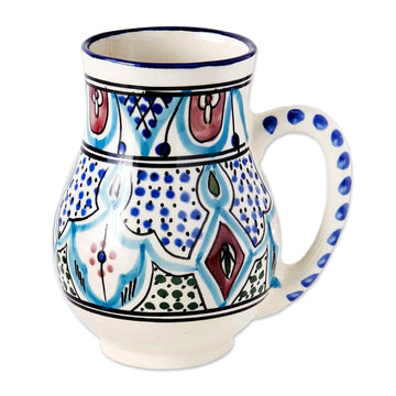 Stoneware Ceramic Colorful Hand-painted Mug - Malika