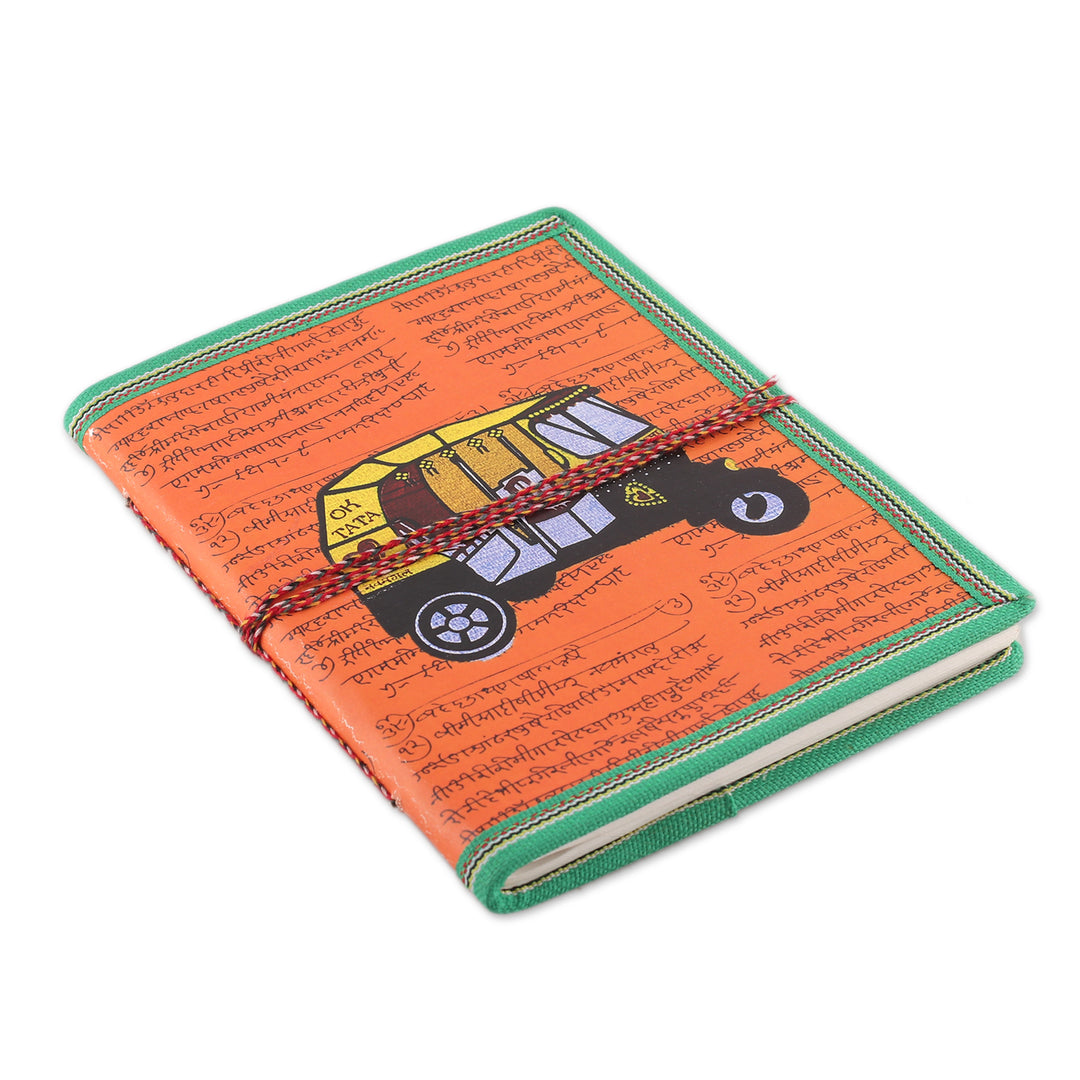 Handcrafted Rickshaw Doodle 48-Page Recycled Paper Journal - Rickshaw Adventures