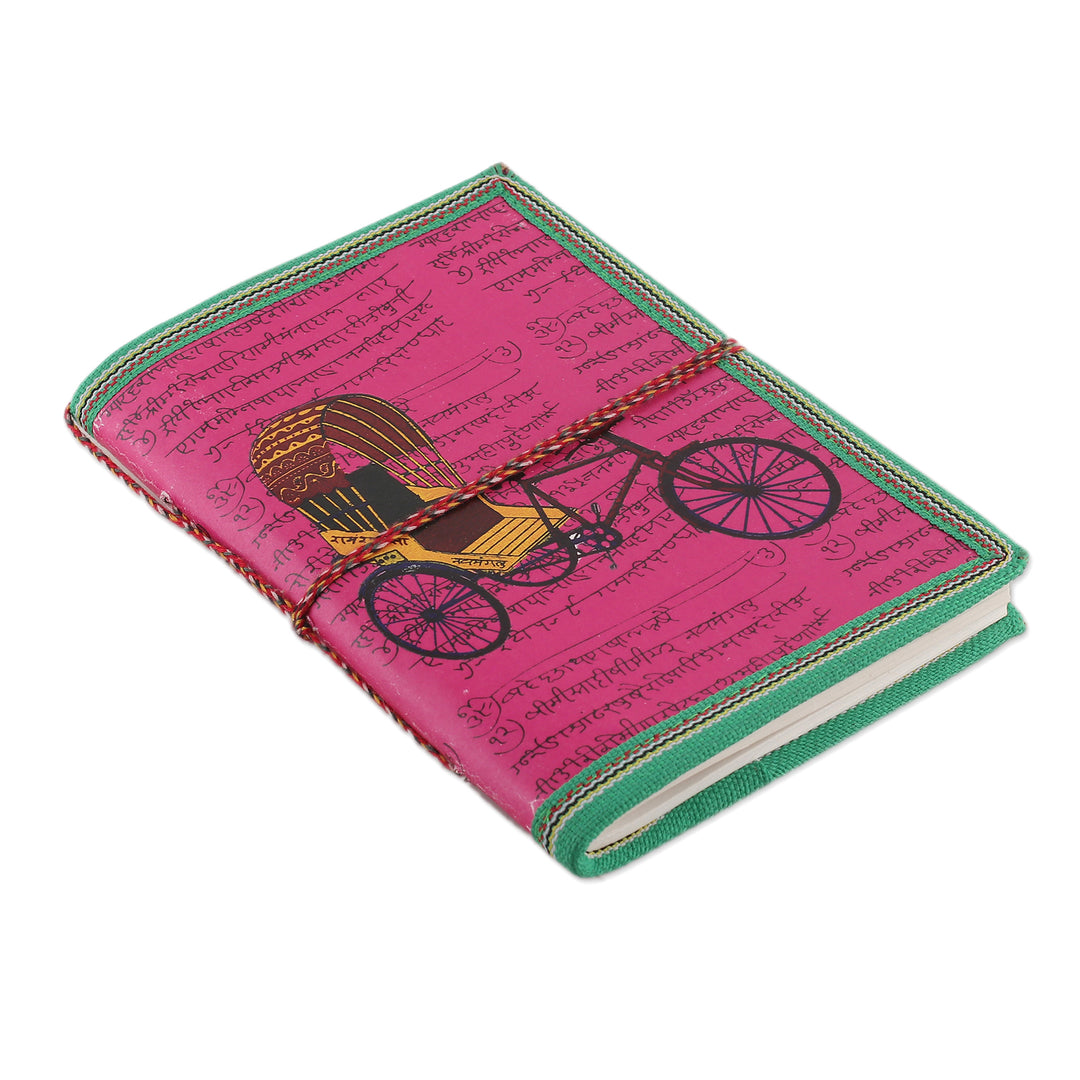 Traditional Rickshaw Doodle 48-Page Recycled Paper Journal - Rickshaw Legend