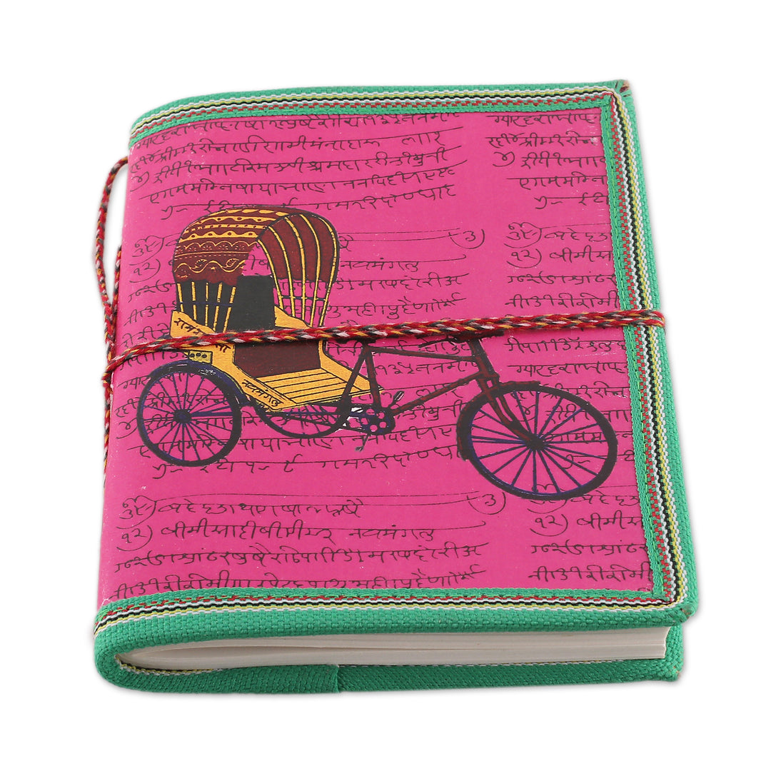 Traditional Rickshaw Doodle 48-Page Recycled Paper Journal - Rickshaw Legend