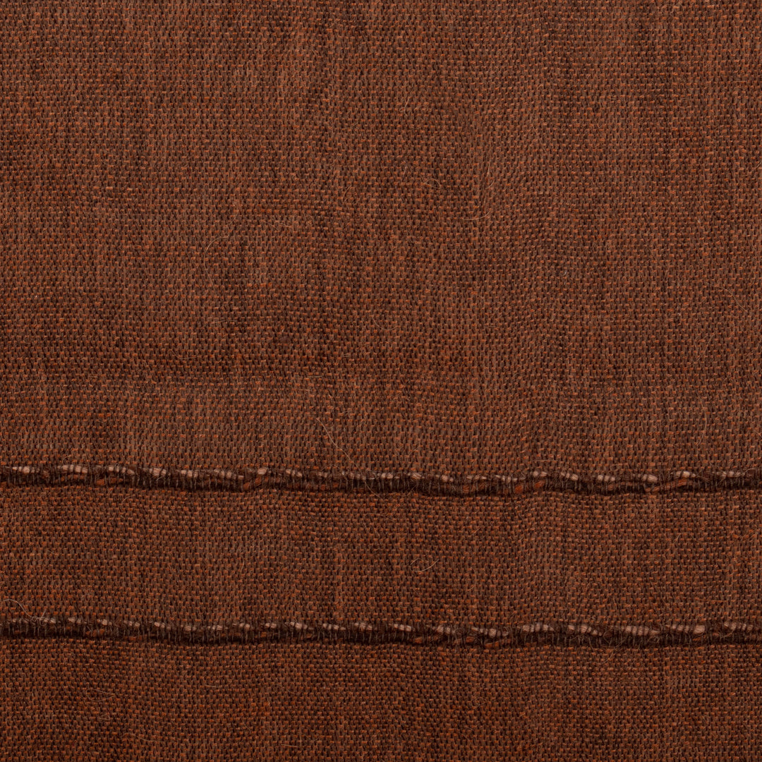 Mahogany and Spice Fringed Alpaca Scarf Handwoven in Peru - Nazca Glam