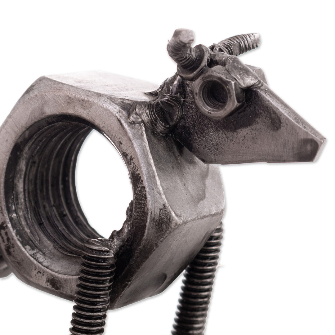 Animal-Themed Modern Abstract Recycled Auto Part Figurine - Animalia