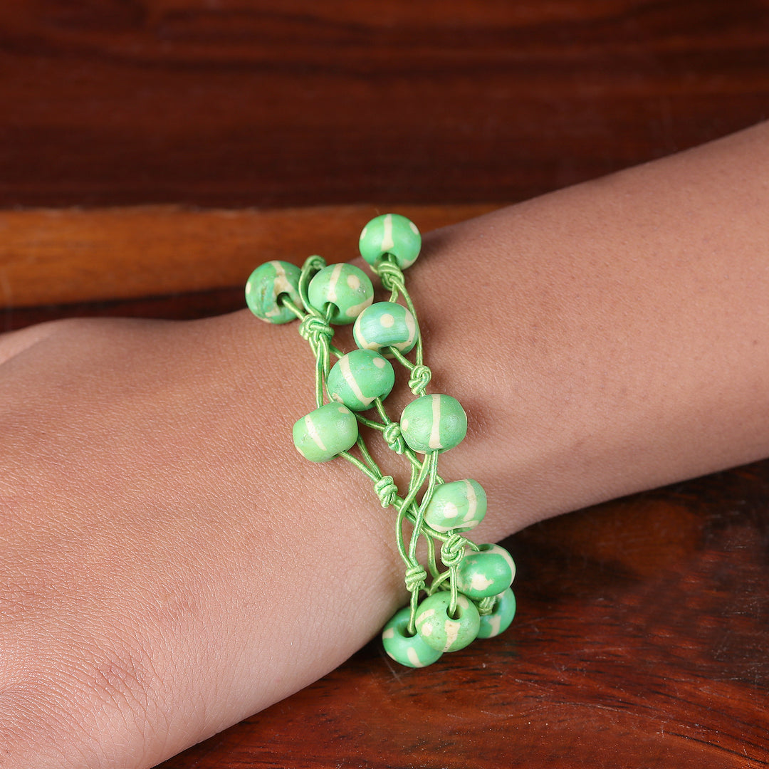 Set of 3 Bohemian-Themed Colorful Handmade Beaded Bracelets - Boho Shades