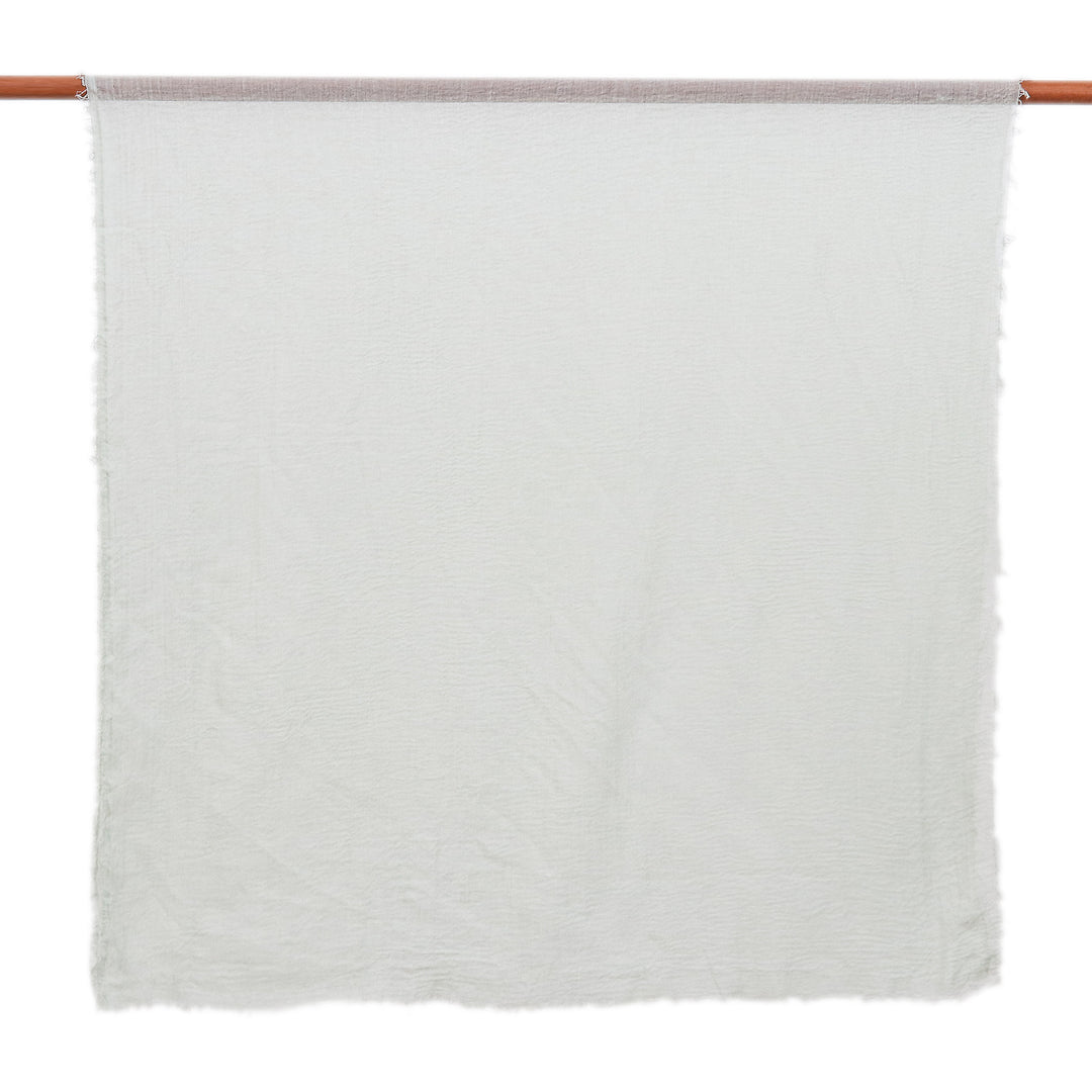 Handmade Soft Linen Ivory and Mint Green 2-Piece Scarf Set - Spring Destiny