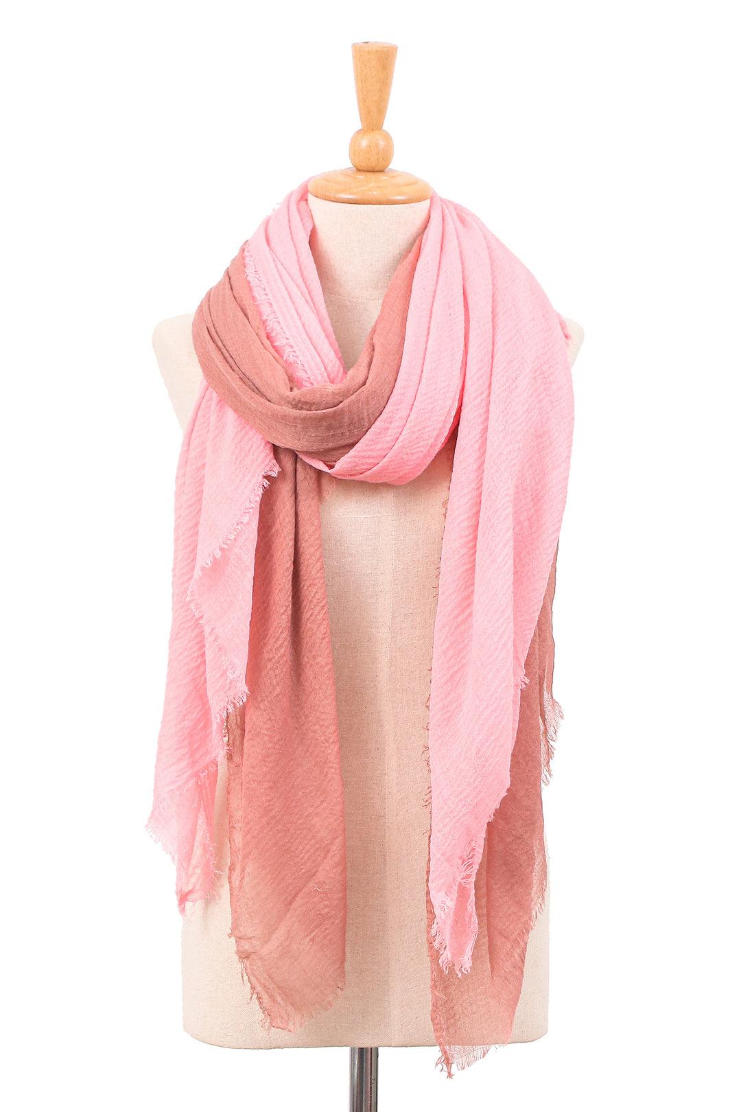 Soft Rosewood and Blush 2-Piece Scarf Set Made in Thailand - Chocolate Sweet
