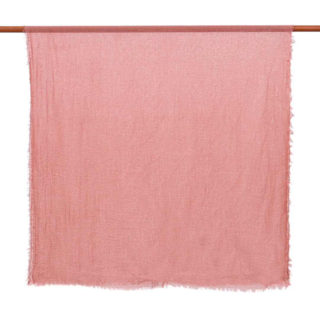 Soft Rosewood and Blush 2-Piece Scarf Set Made in Thailand - Chocolate Sweet