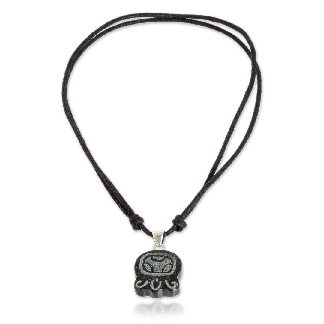 Mayan Creativity Nahual-Themed Jade Pendant Necklace - Mayan Creativity