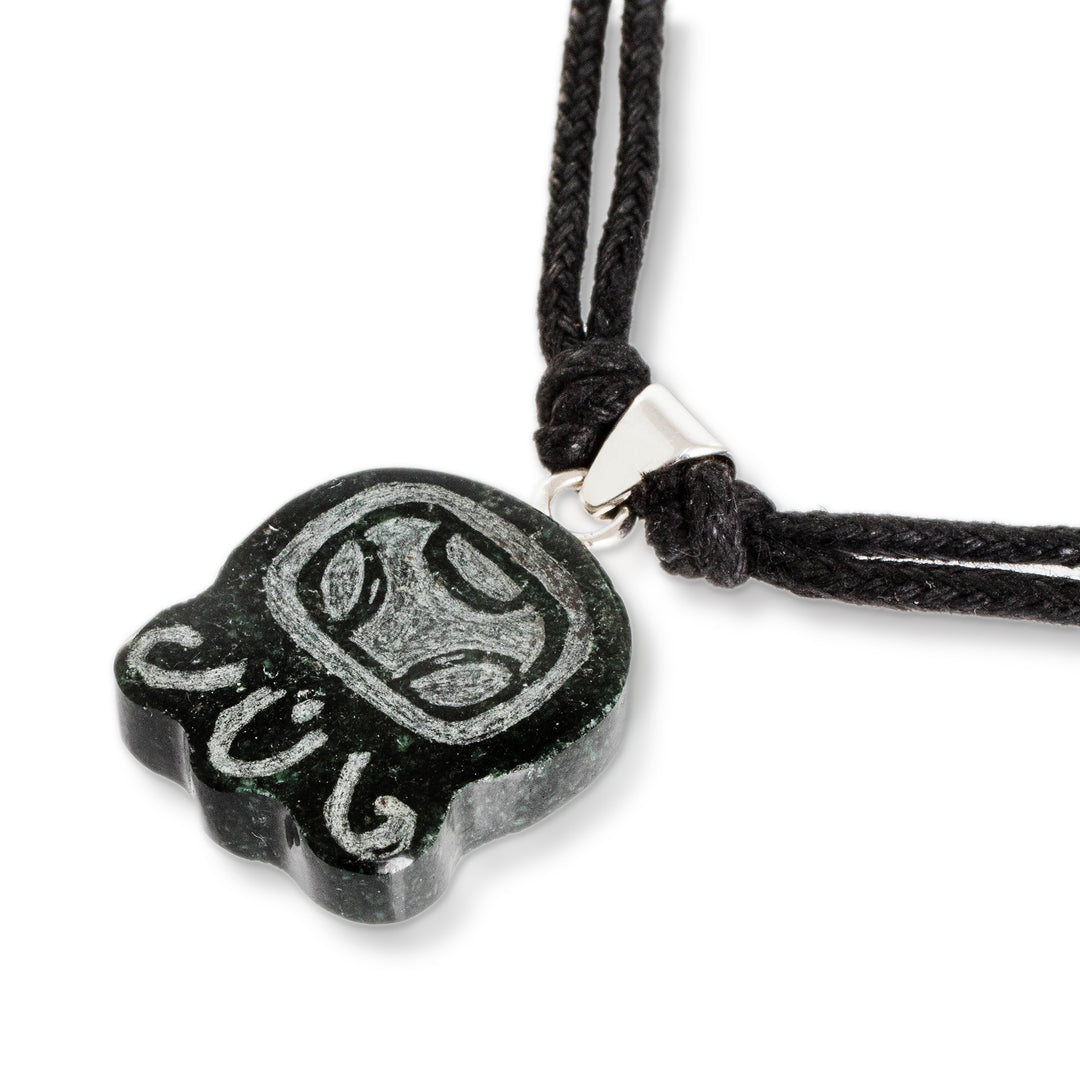 Mayan Creativity Nahual-Themed Jade Pendant Necklace - Mayan Creativity