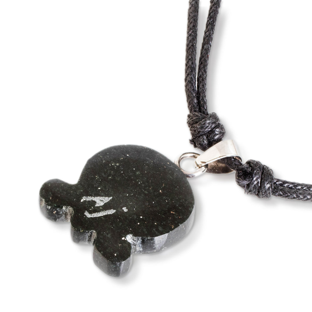 Jade Pendant Necklace with Mayan Authority Nahual Motif - Mayan Authority