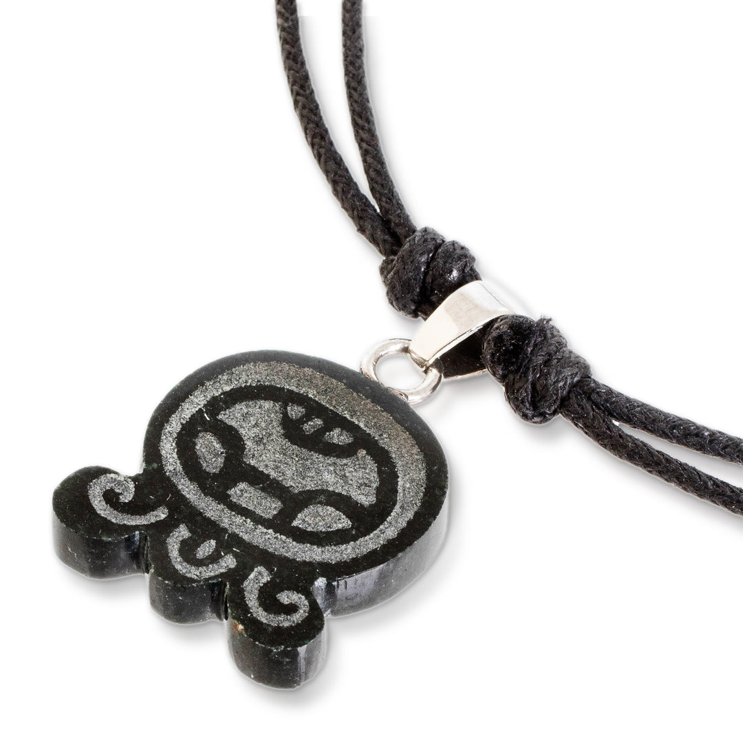 Jade Pendant Necklace with Mayan Abundance Nahual Theme - Mayan Abundance