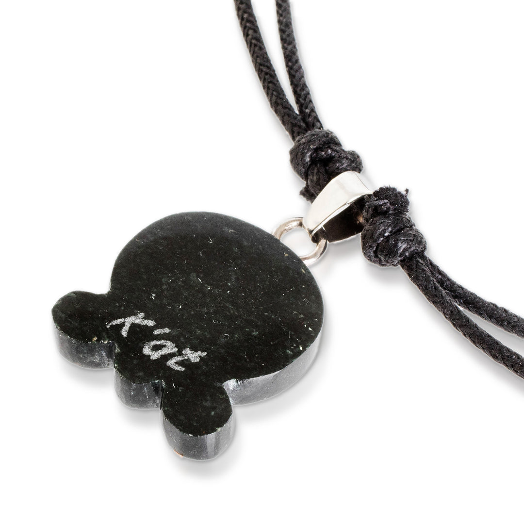 Jade Pendant Necklace with Mayan Abundance Nahual Theme - Mayan Abundance