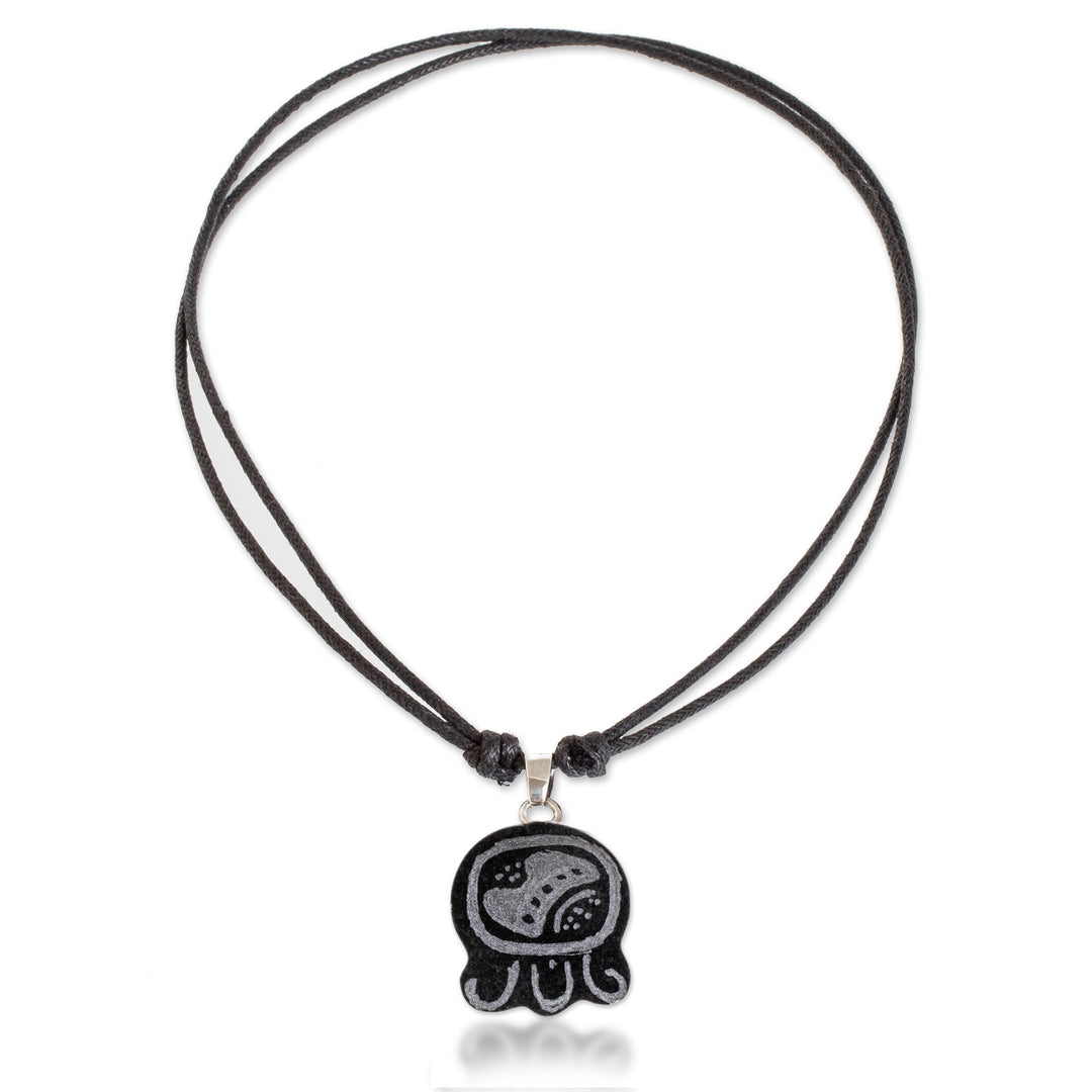 Jade Pendant Necklace with Mayan Unity Nahual Motif - Mayan Unity