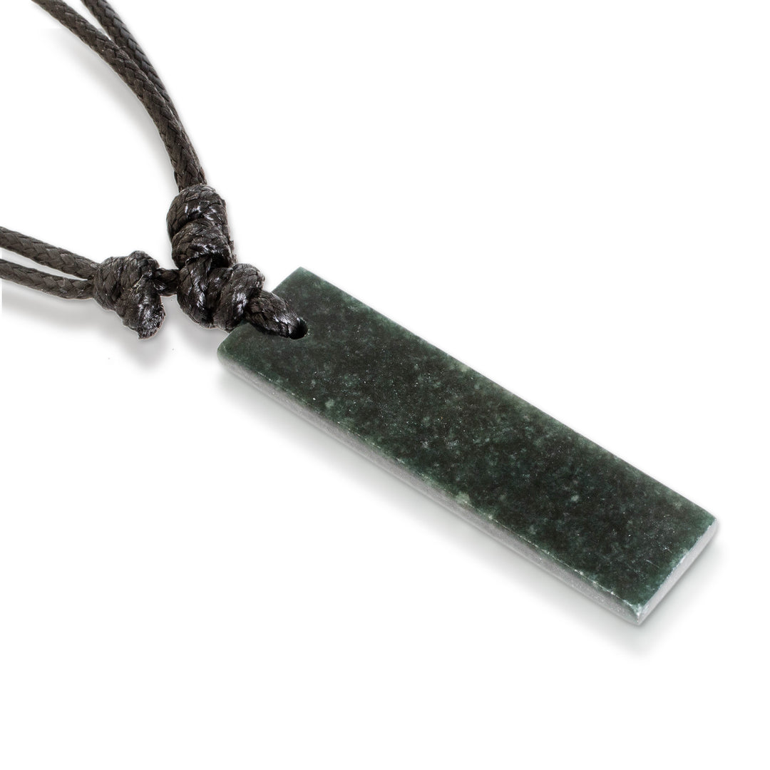 Reversible Jade Pendant Necklace with Inspirational Phrase - Your are Awesome