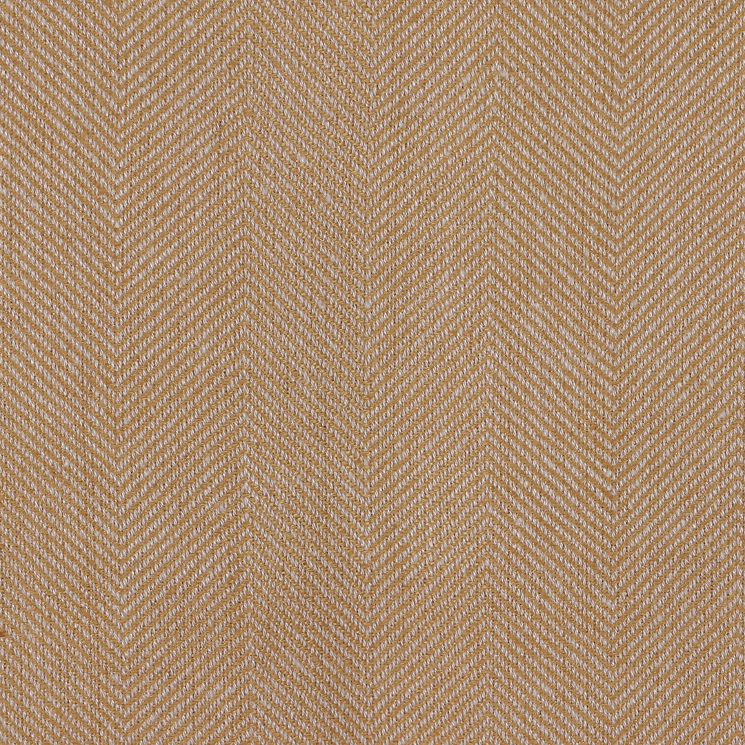 Traditional Loomed Men's 100% Silk Scarf in Ochre and Black - Subtle Ochre