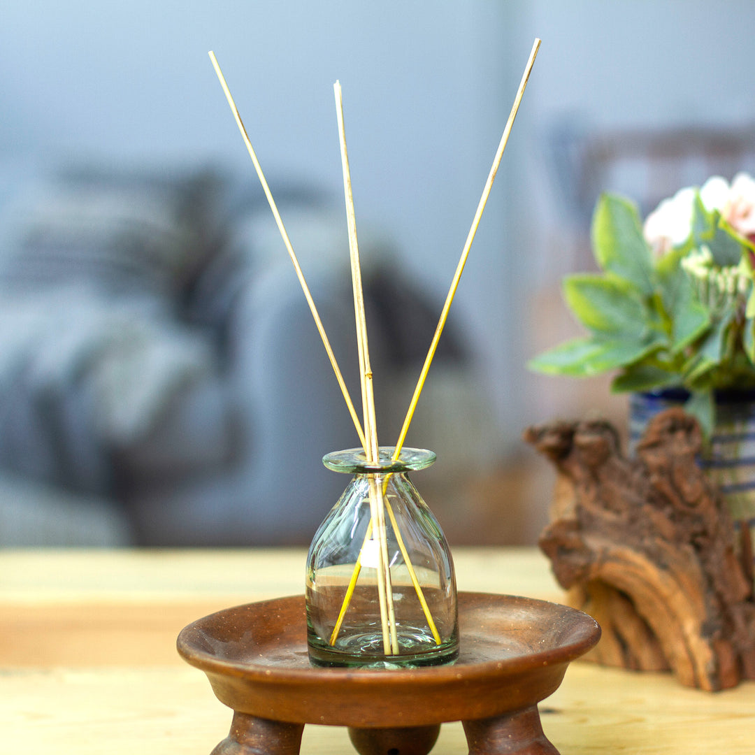 Eco-Friendly Handblown Recycled Glass Incense Holder - Soothing Vibes