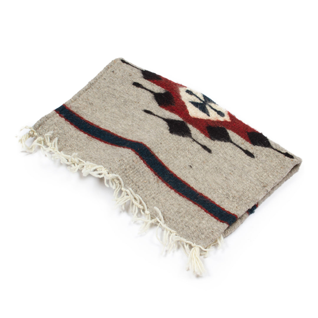Artisan-Made Zapotec Diamond-Patterned 100% Wool Table Mat - Diamond of Heritage