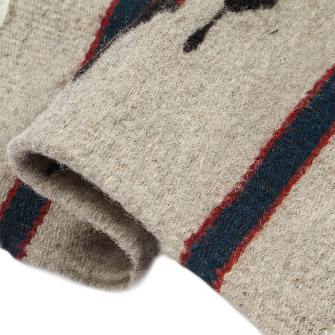 Artisan-Made Zapotec Diamond-Patterned 100% Wool Table Mat - Diamond of Heritage