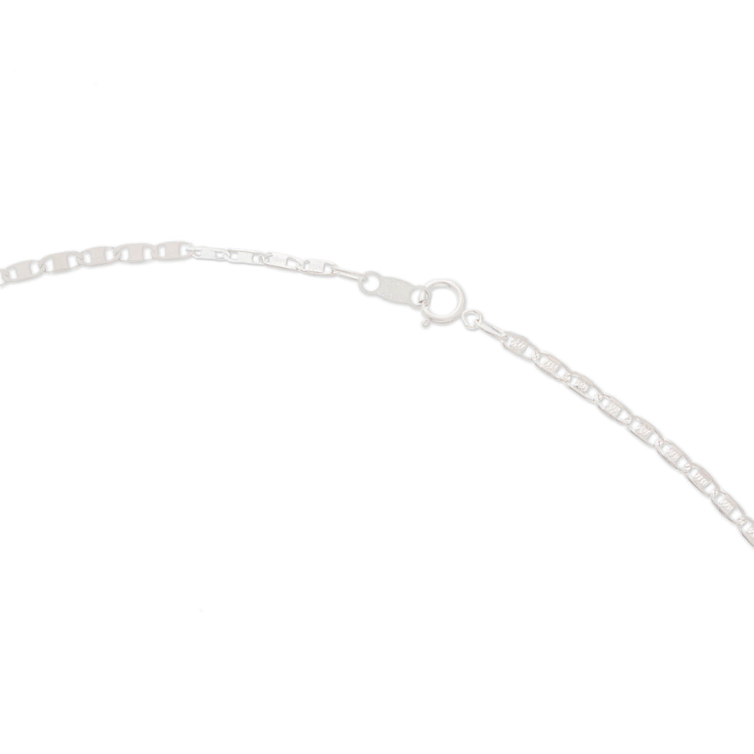 Leafy Painted Red and Black Ceramic Heart Pendant Necklace - Heart of Gardens