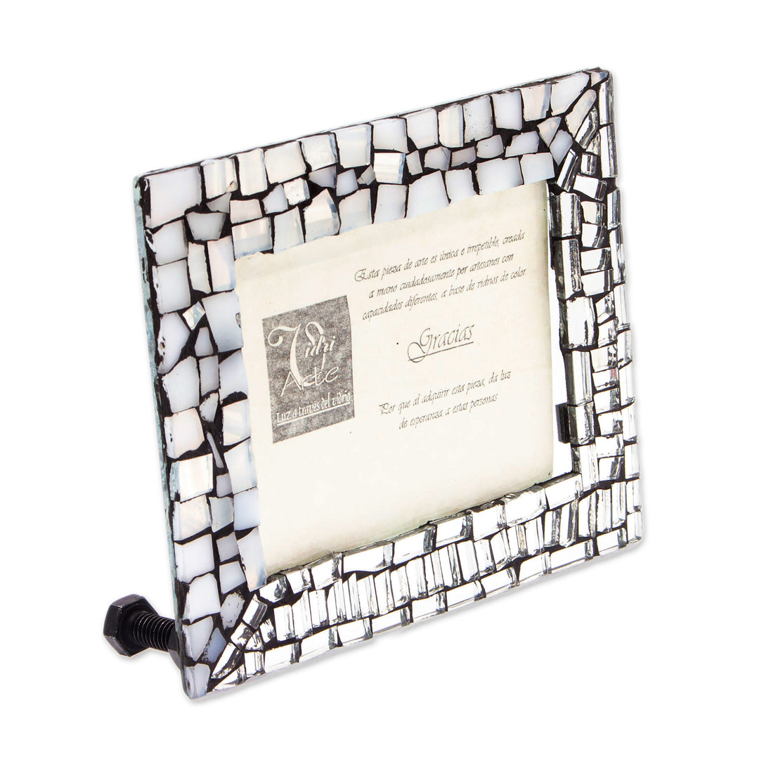 Mirror Glass Photo Frame Handmade by Mexican Artisans (3x4) - Shimmering Beloved