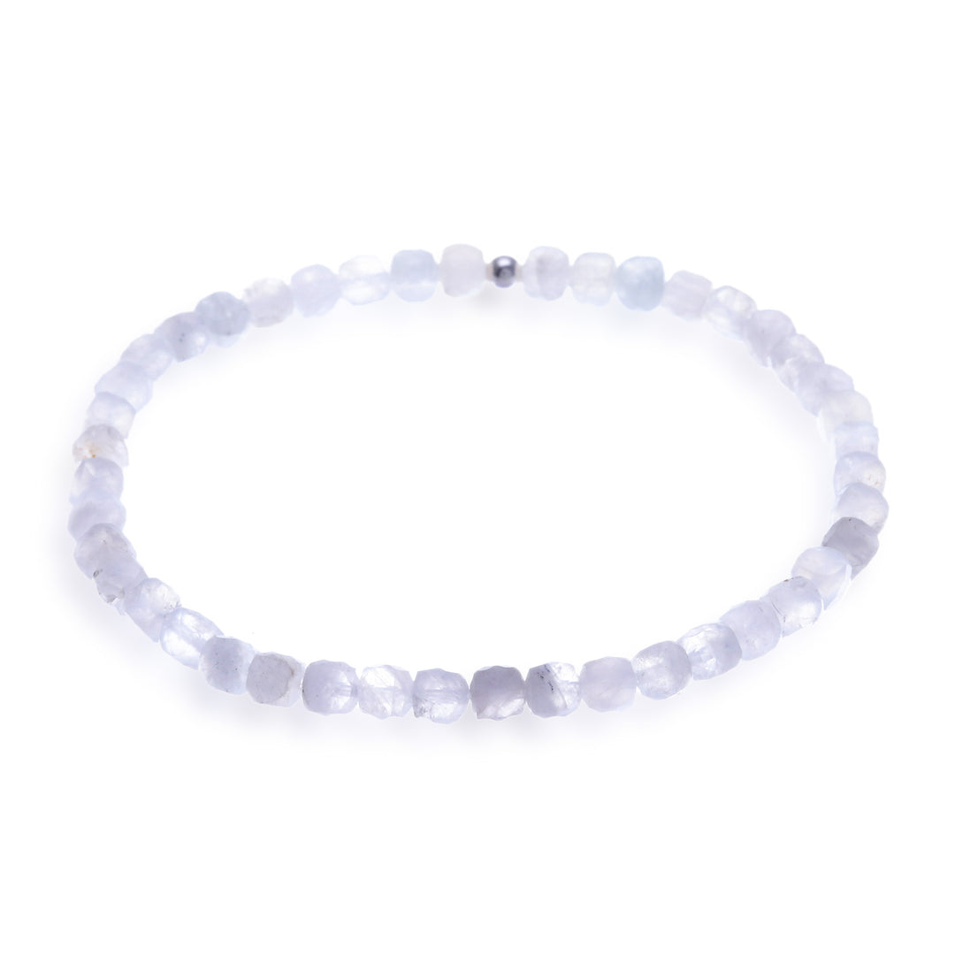 16-Carat Natural Moonstone Stretch Bracelet Made in Thailand - New Colors of Chiang Mai