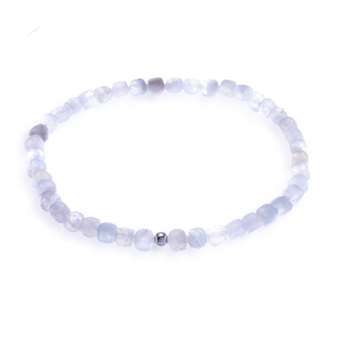 16-Carat Natural Moonstone Stretch Bracelet Made in Thailand - New Colors of Chiang Mai