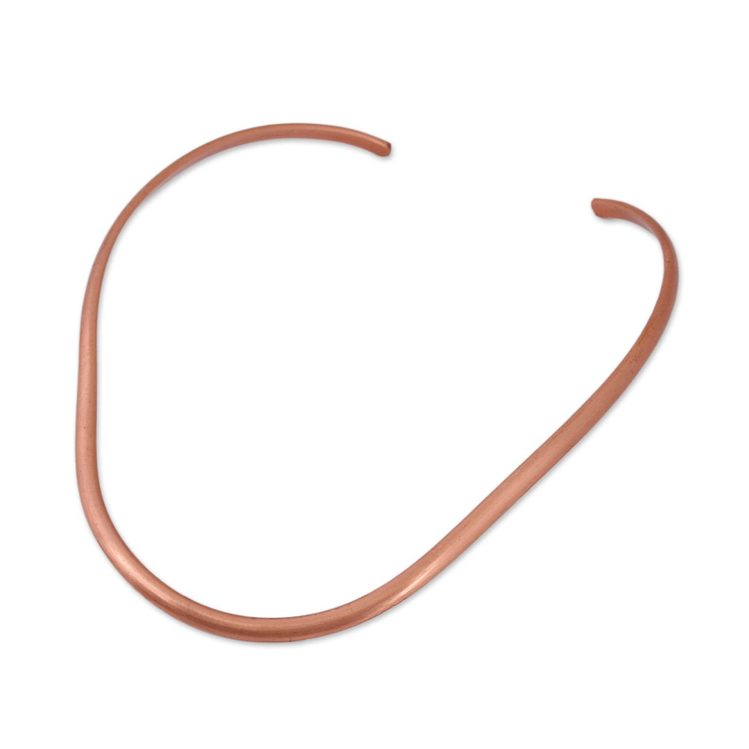 Handmade Copper Collar Necklace from Mexico - Feminine Fantasy
