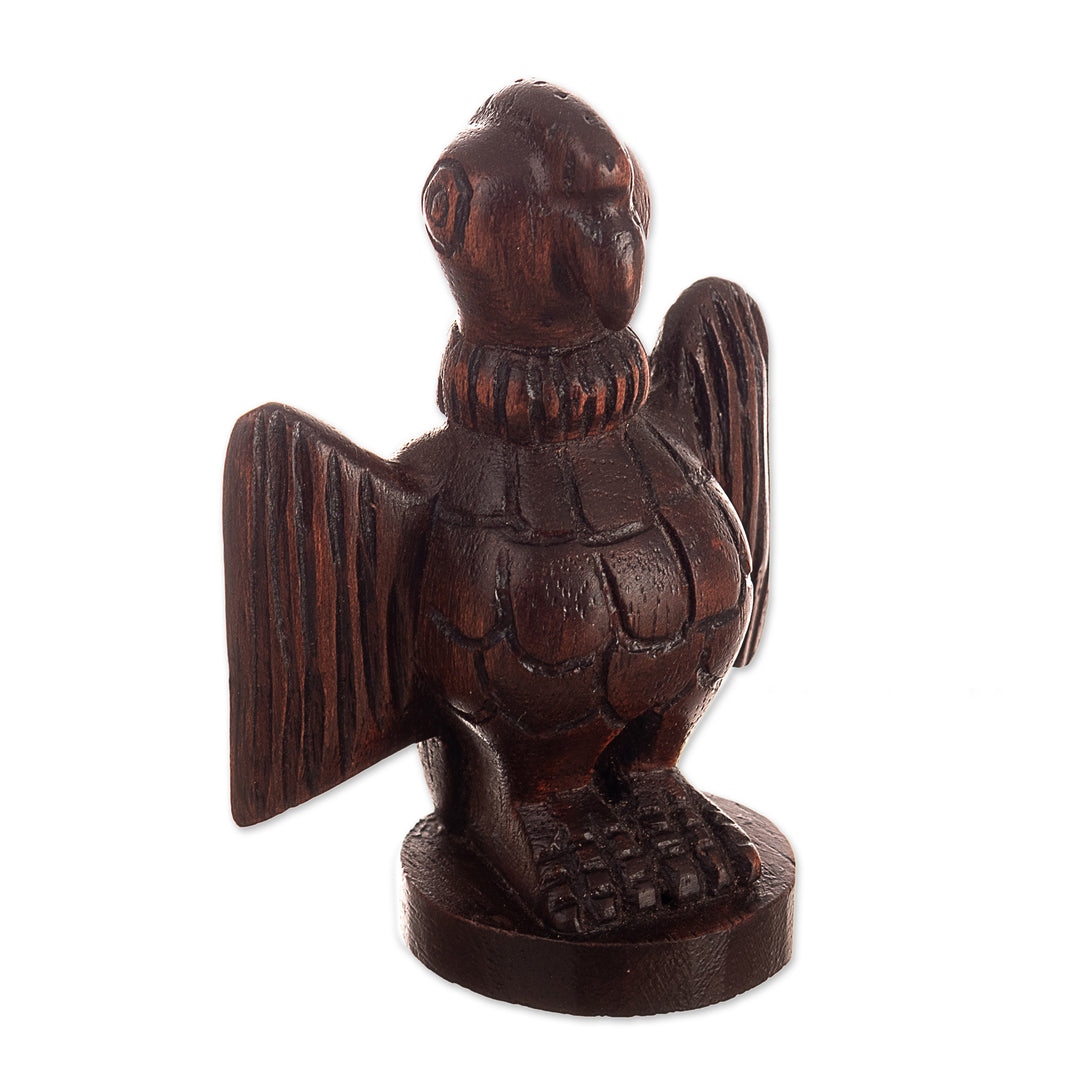 Cedar Wood Figurine of Andean Condor Carved by Hand in Peru - Mighty Condor