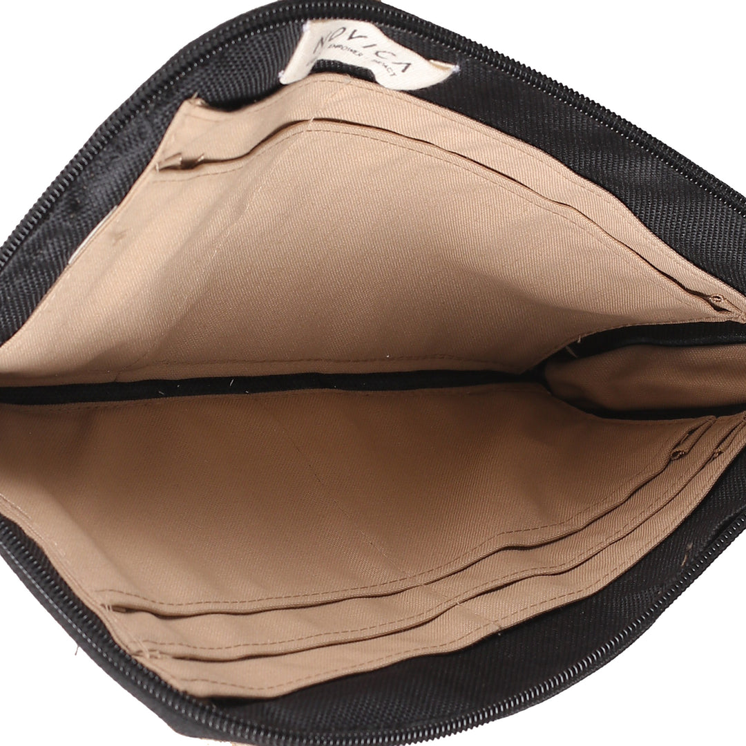 Tiger-Themed Cotton Wristlet Wallet with Removable Strap - Sitting Tiger