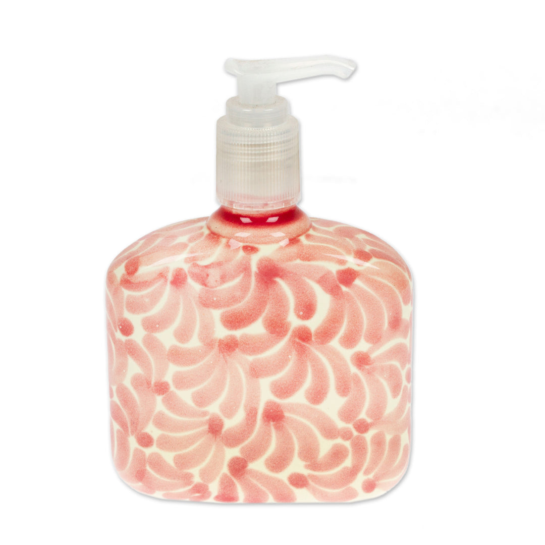 Hand-Painted Talavera-Style Ceramic Liquid Soap Dispenser - Talavera Delight