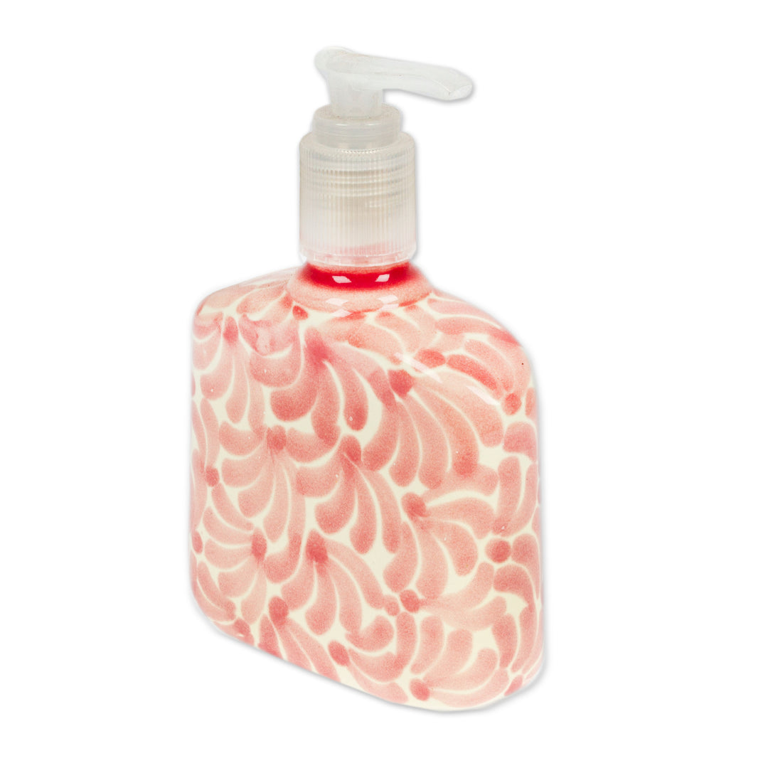 Hand-Painted Talavera-Style Ceramic Liquid Soap Dispenser - Talavera Delight