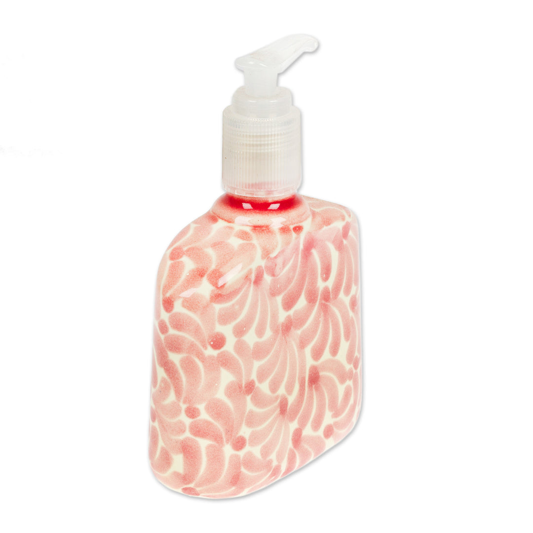 Hand-Painted Talavera-Style Ceramic Liquid Soap Dispenser - Talavera Delight