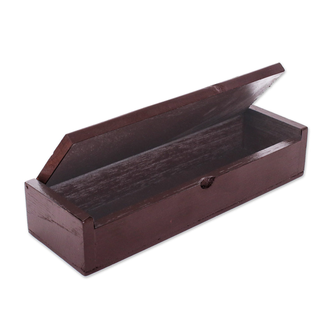 Elephant-Themed Rubberwood and Embossed Aluminum Jewelry Box - Elephant Reign