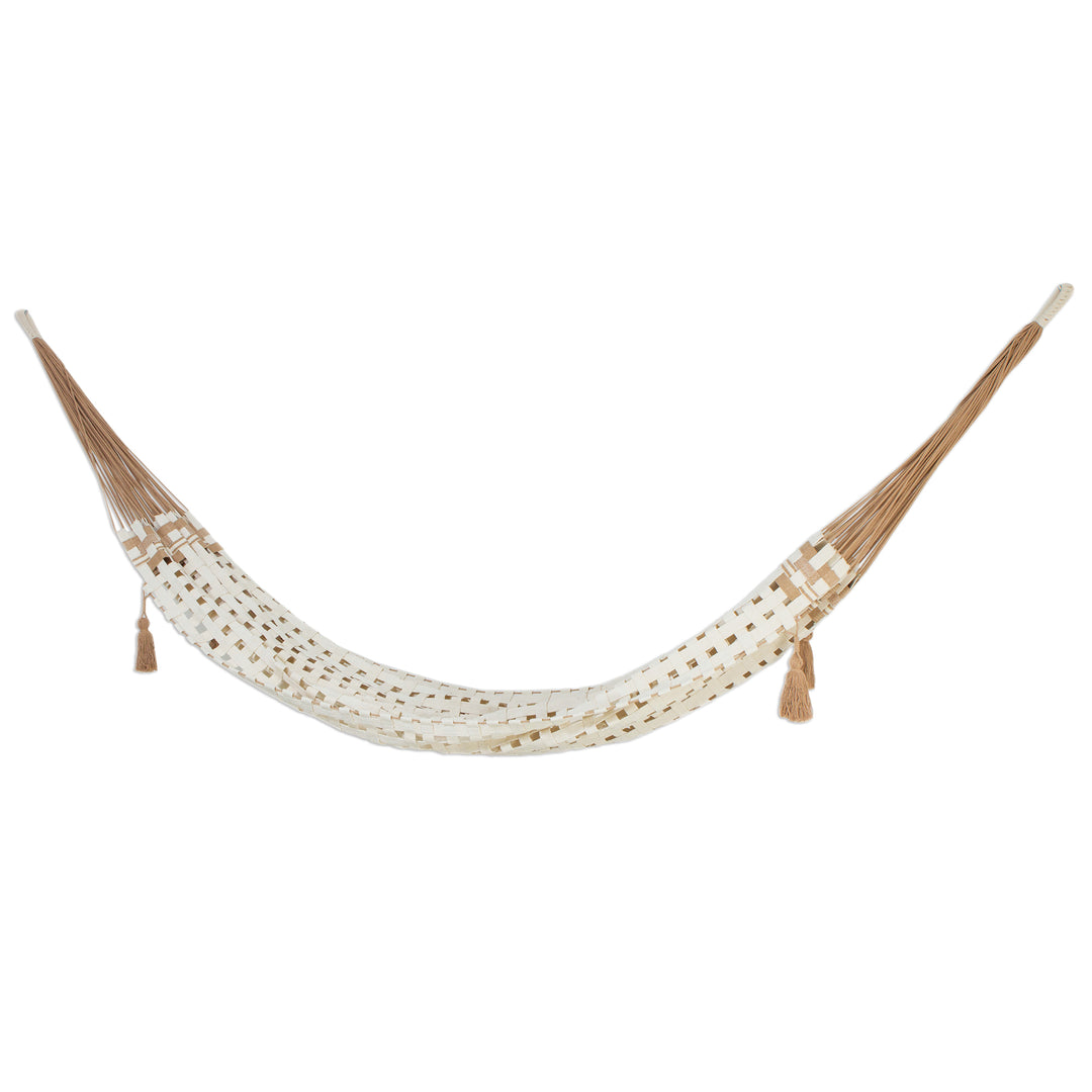 Handwoven Double Cotton Hammock from Brazil - Comfort Weave