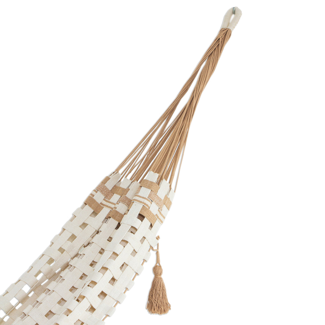 Handwoven Double Cotton Hammock from Brazil - Comfort Weave