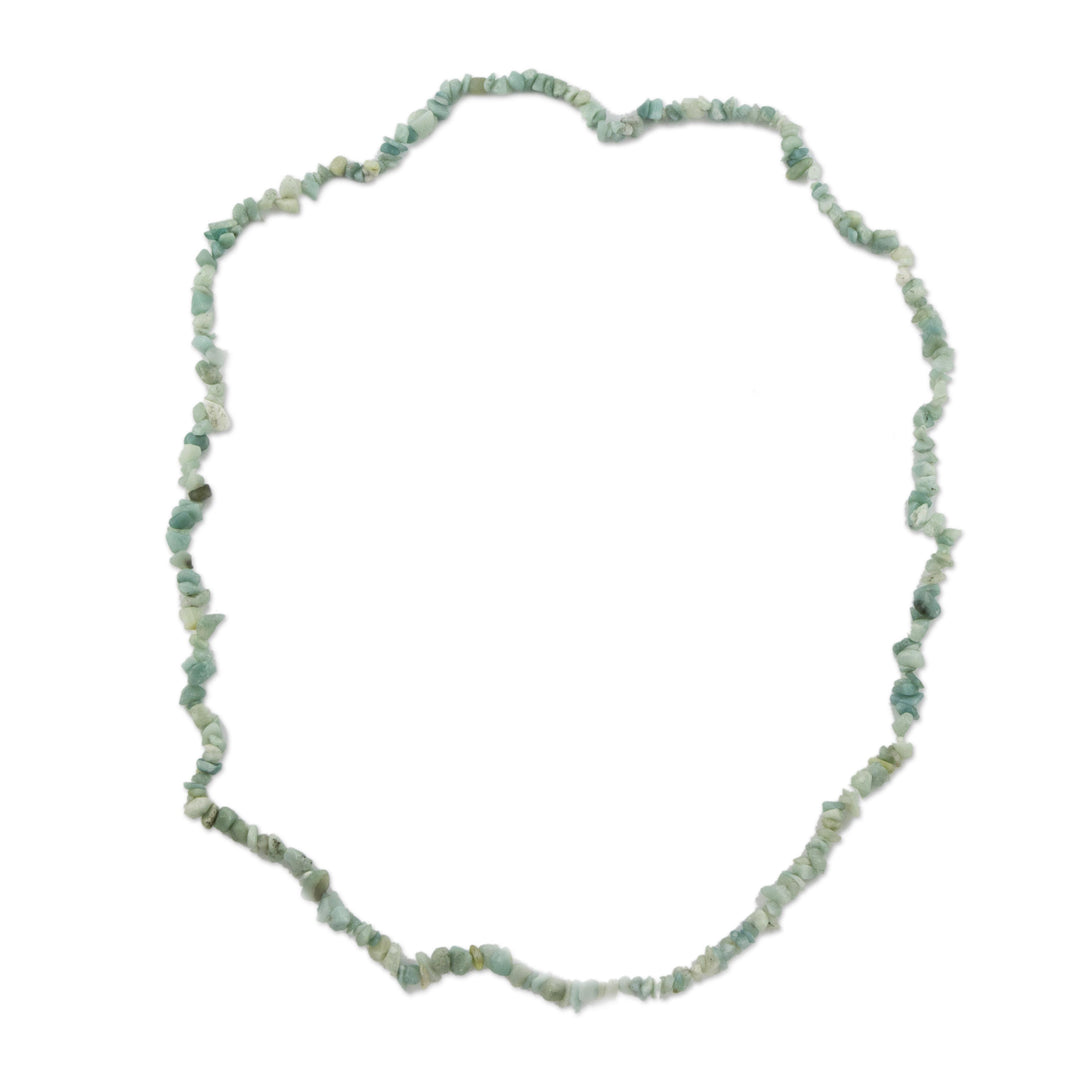 Handcrafted Amazonite Beaded Necklace - Amapa Lagoon