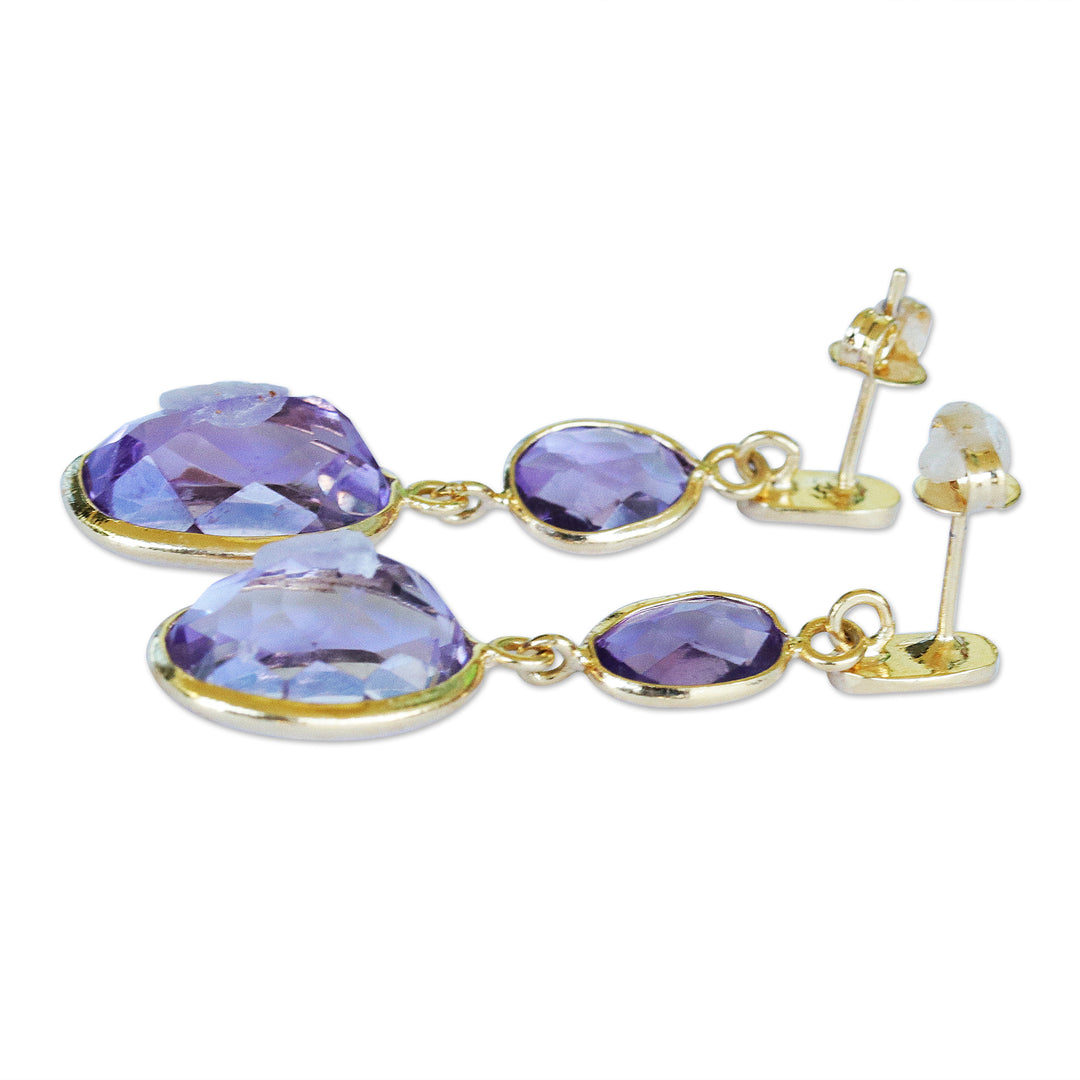 Ten Carat Amethyst Earrings - Brilliant Revelation