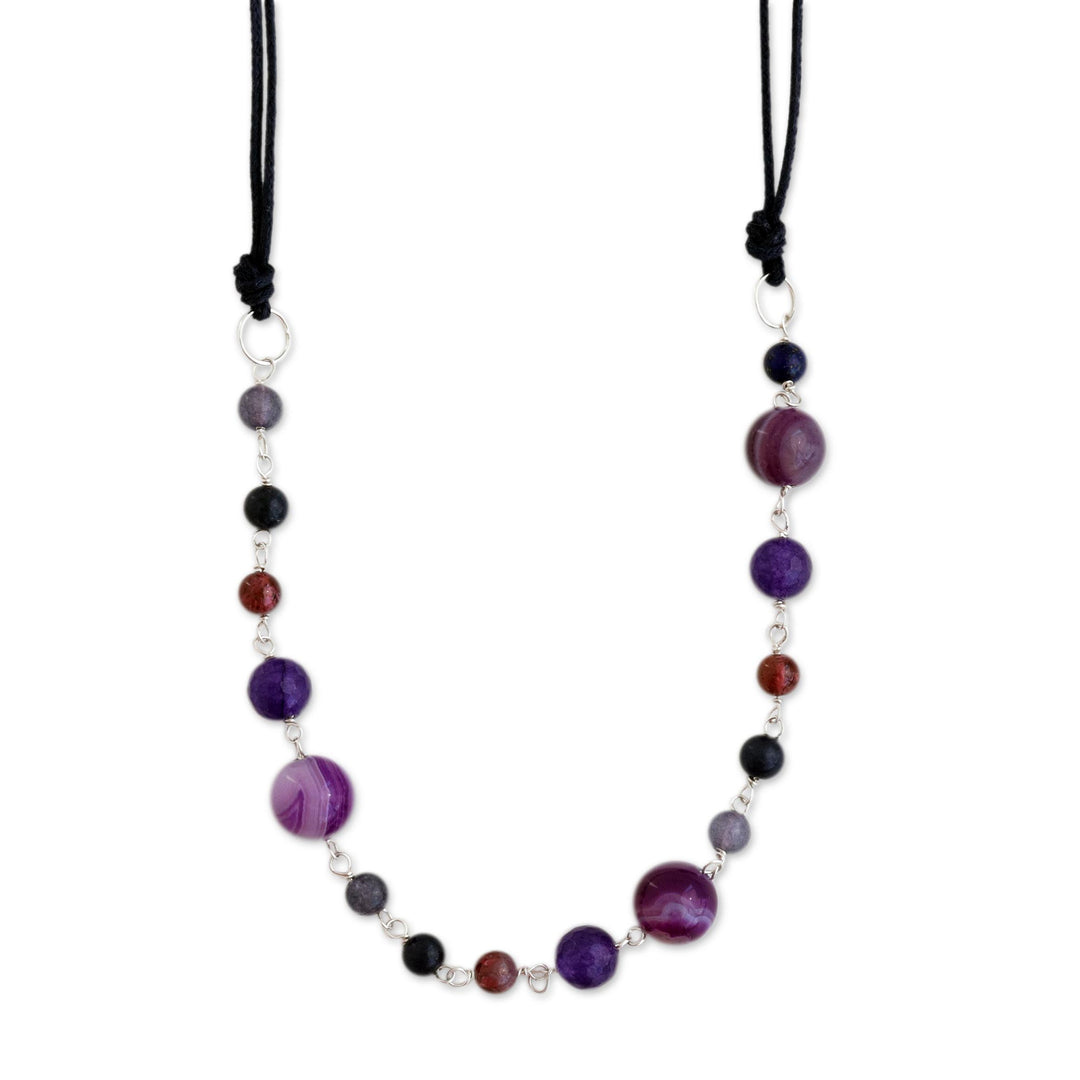 Artisan Crafted Multi-Gemstone Pendant Necklace - Balance and Calm