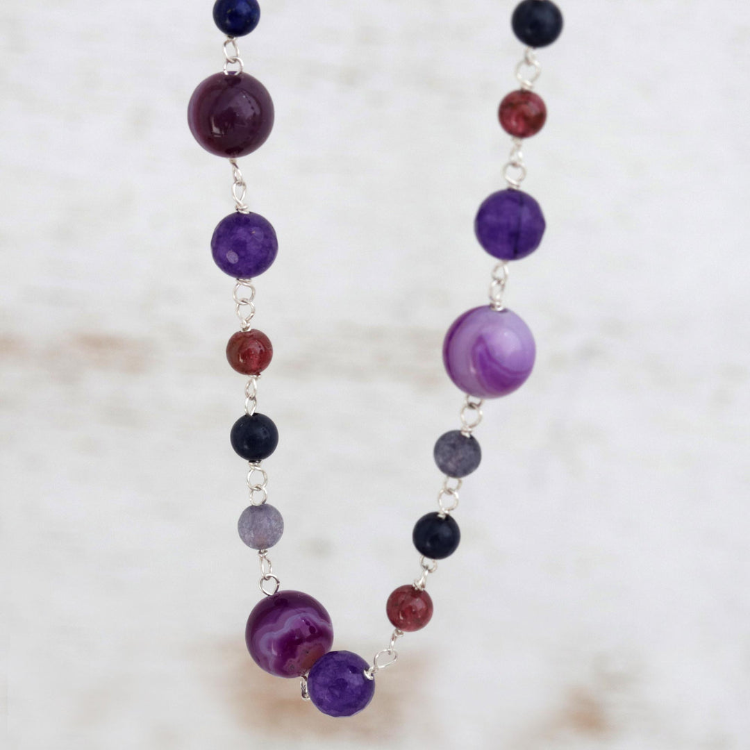 Artisan Crafted Multi-Gemstone Pendant Necklace - Balance and Calm