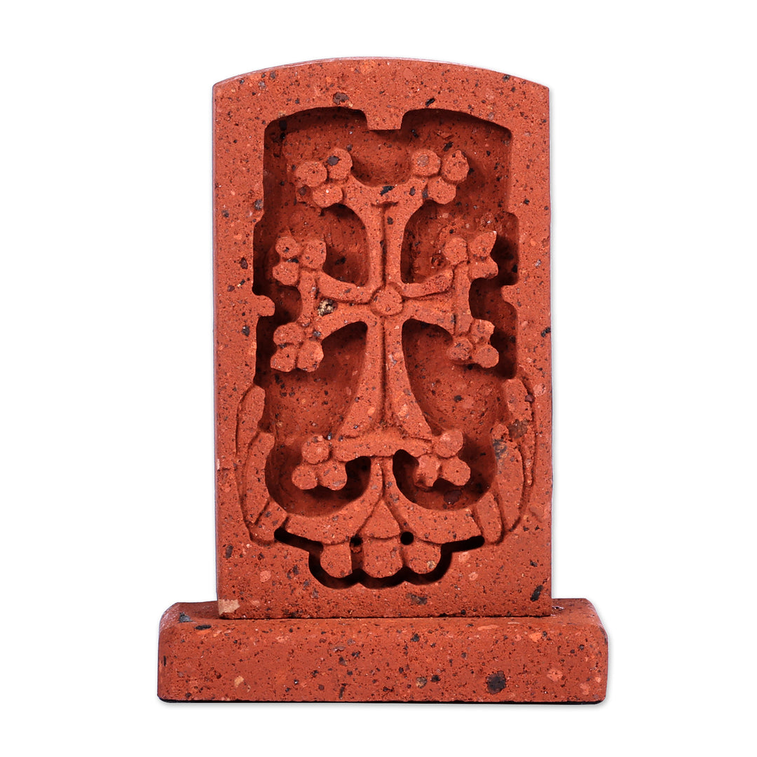 Cross-Themed Tuff Stone Khachkar Stela Sculpture - Sanahin's Khachkar