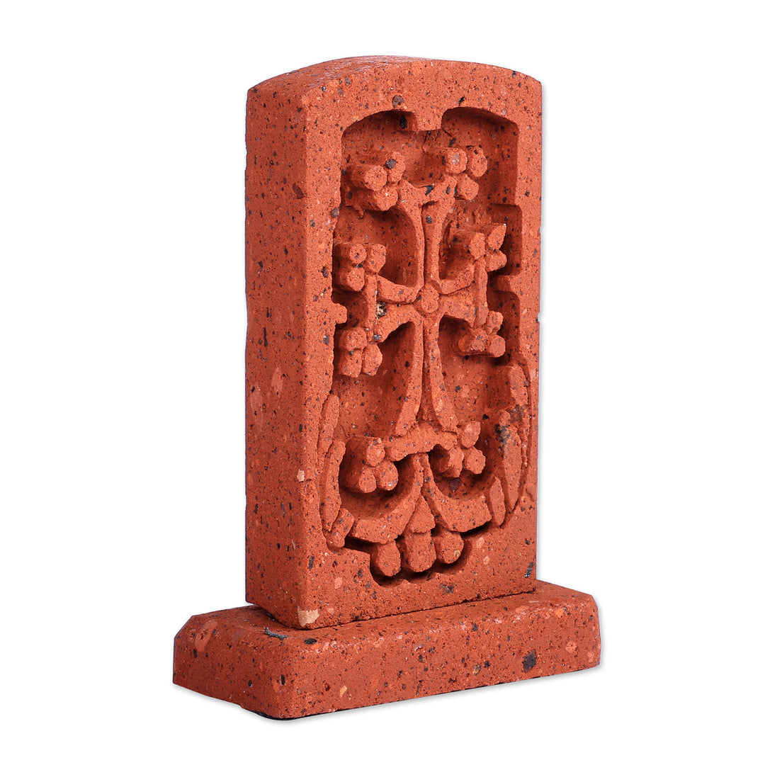 Cross-Themed Tuff Stone Khachkar Stela Sculpture - Sanahin's Khachkar
