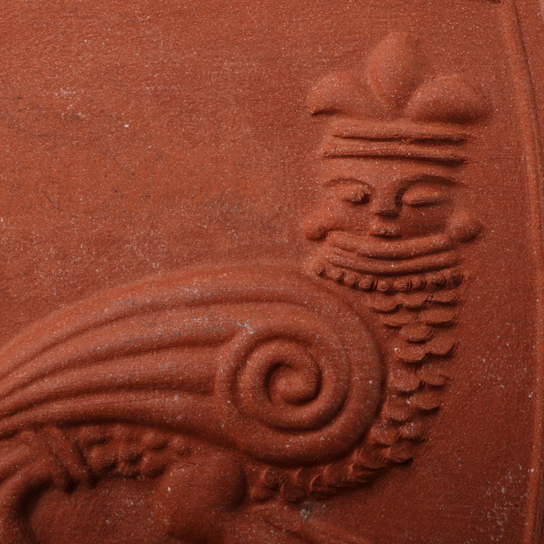 Harpy-Themed Antiqued Brown Ceramic Magnet from Armenia - Great Lineage