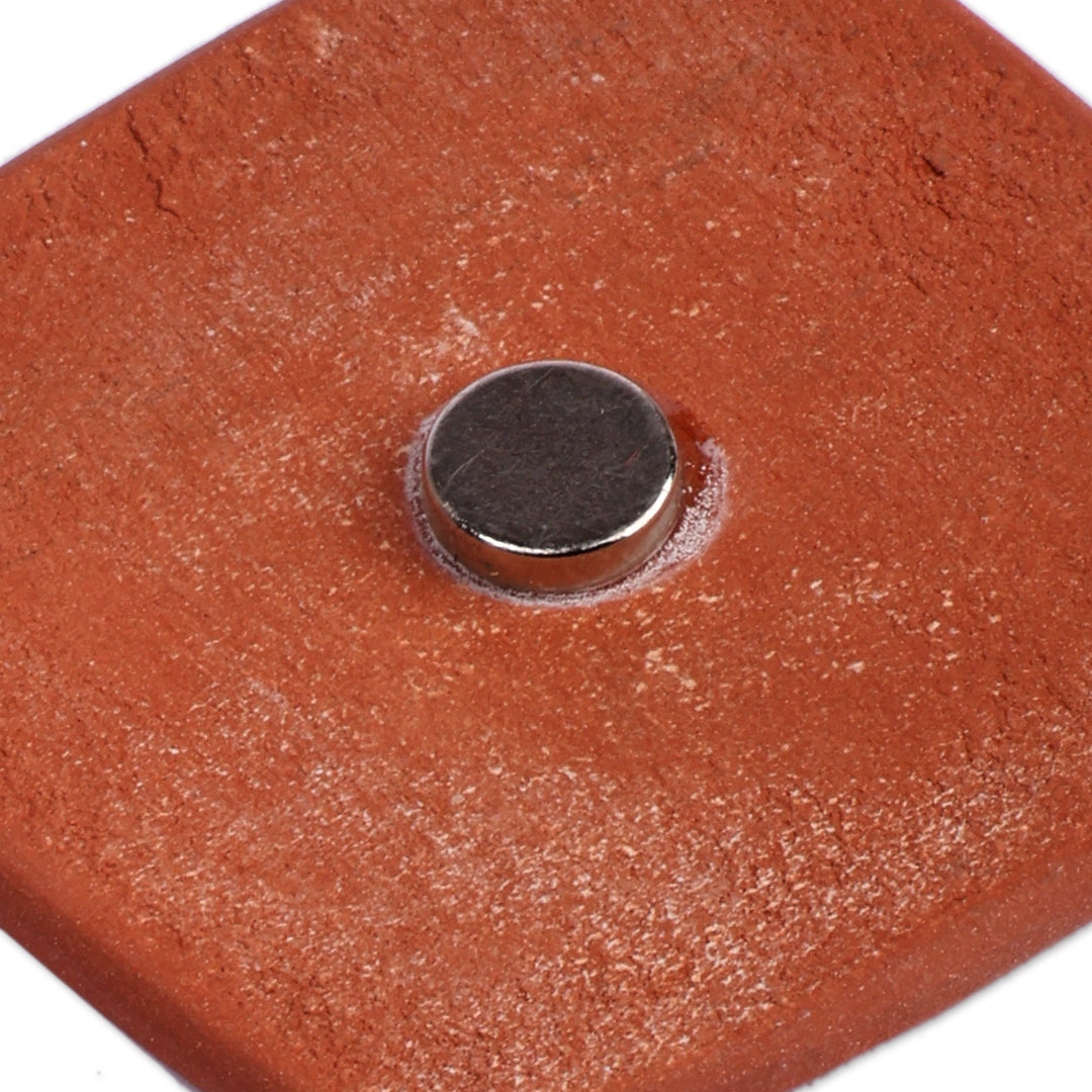 Harpy-Themed Antiqued Brown Ceramic Magnet from Armenia - Great Lineage